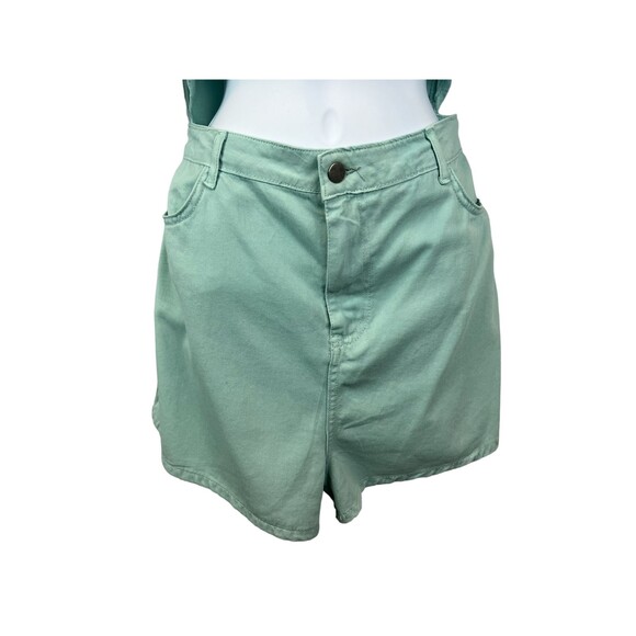 PrettyLittleThing Romper Womens 10 NWT Acid Green Cut-Out Front Denim Playsuit - Picture 8 of 13